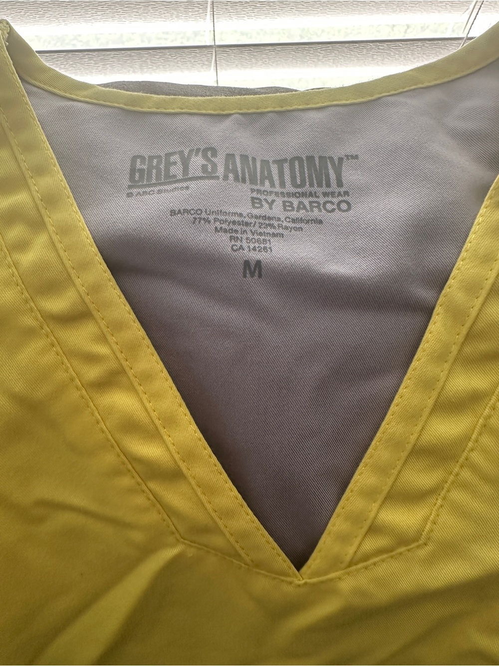 Grey's Anatomy by Barco Women's Yellow scrub set Medium